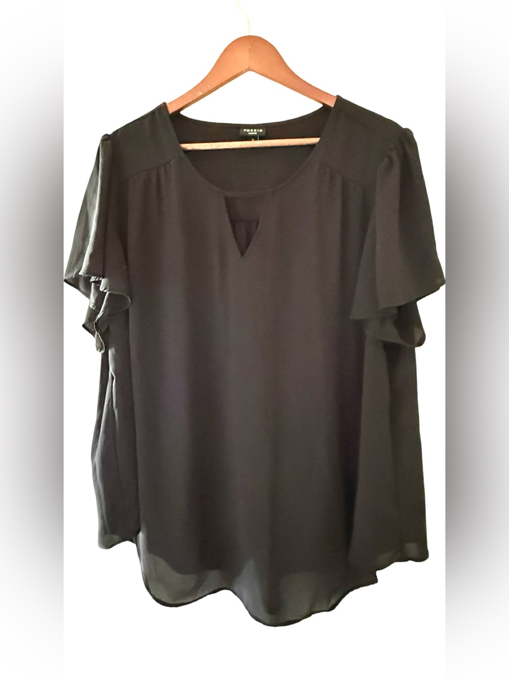 Torrid, Black Georgette Blouse, Size 3